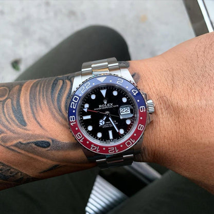 ONE OF THE MOST TALKED ABOUT NEW WATCHE AT BASELWORLD  #ROLEX GMT MASTER II WITH PEPSI BEZEL💝