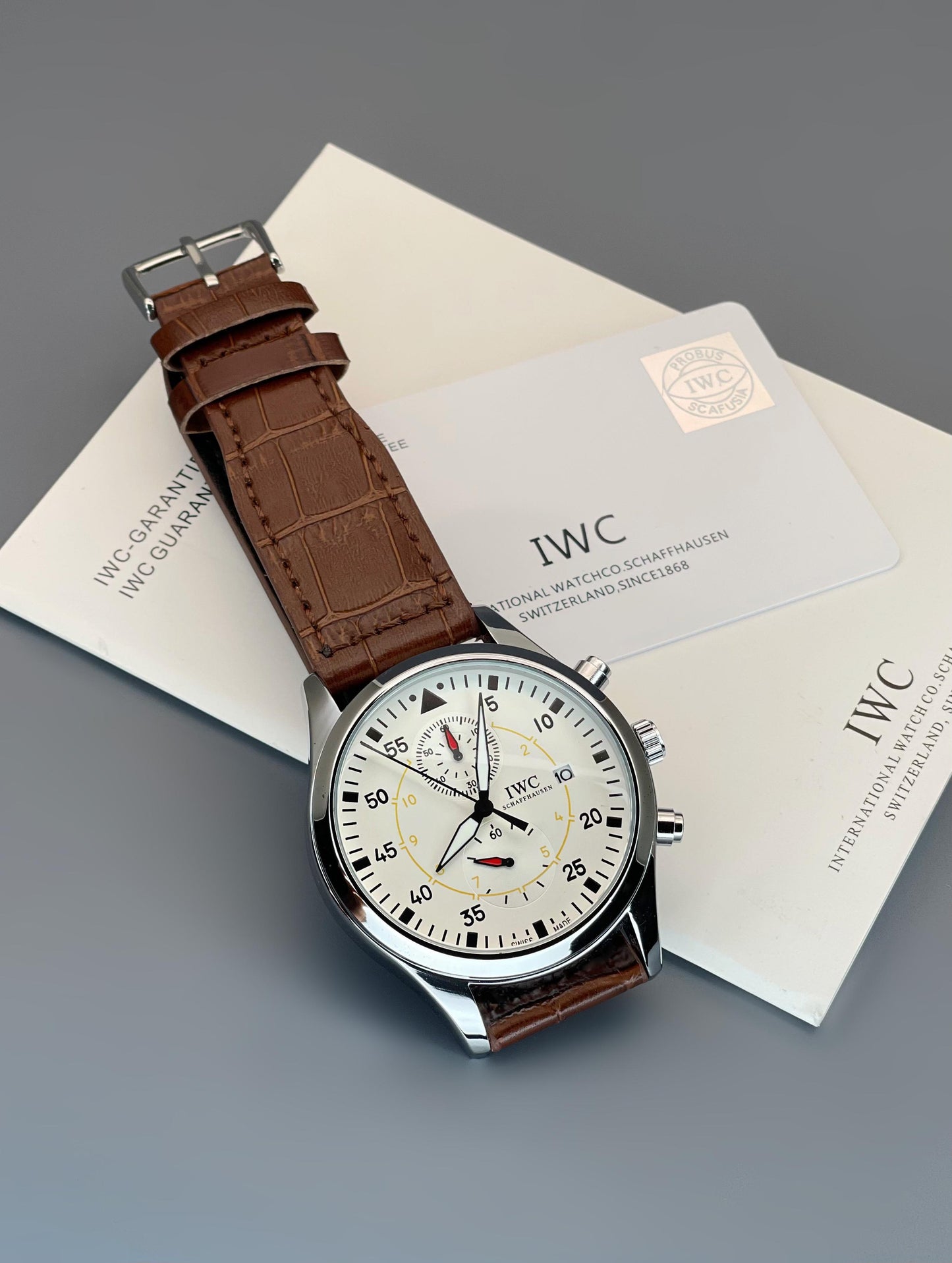 IWC Big Pilot Full Brown leather strap