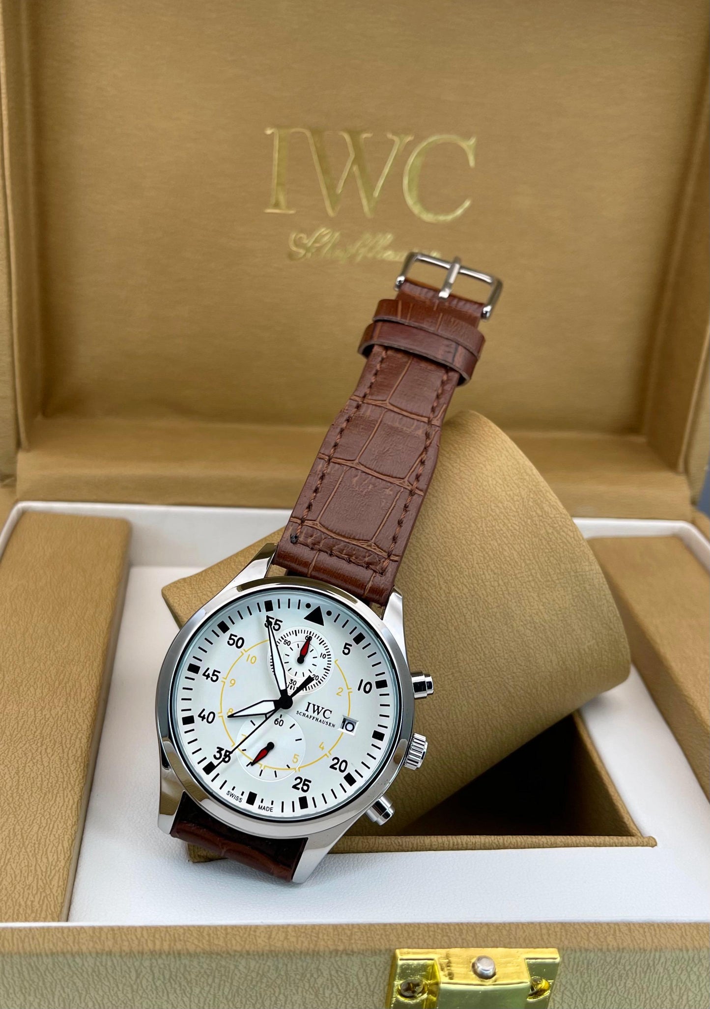 IWC Big Pilot Full Brown leather strap